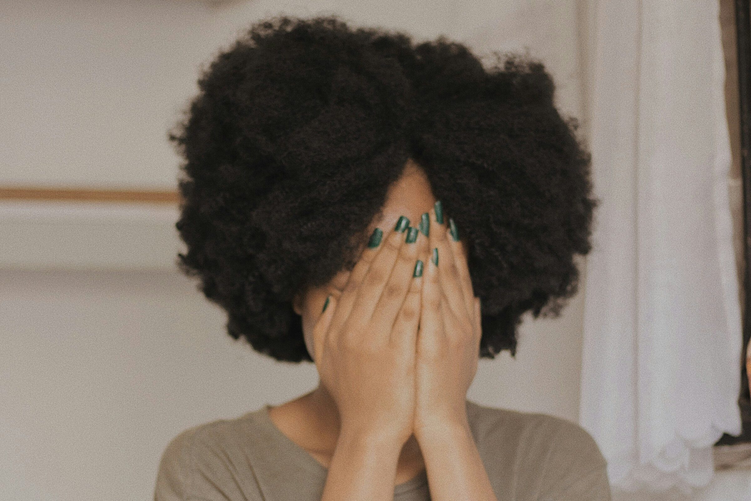 Black woman with afro. 4c hair. 4b hair. DIY hair mask for curly hair