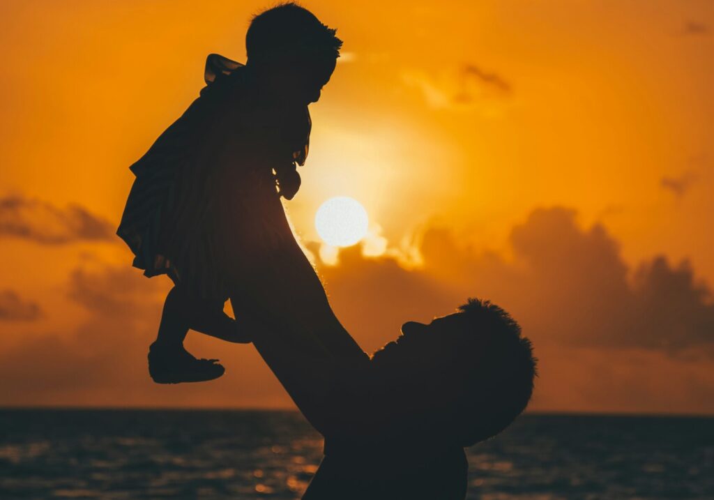 last minute Father's Day gift ideas. Dad and son enjoy a moment
