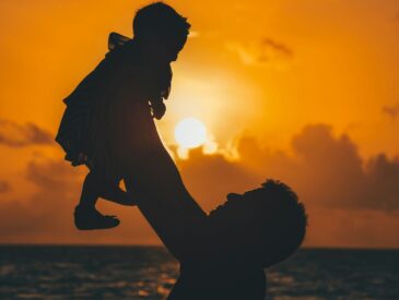 last minute Father's Day gift ideas. Dad and son enjoy a moment